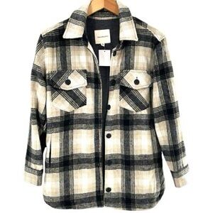 🌾 Thread & Supply Women’s Plaid Button-Up Shirt Jacket M 🌾